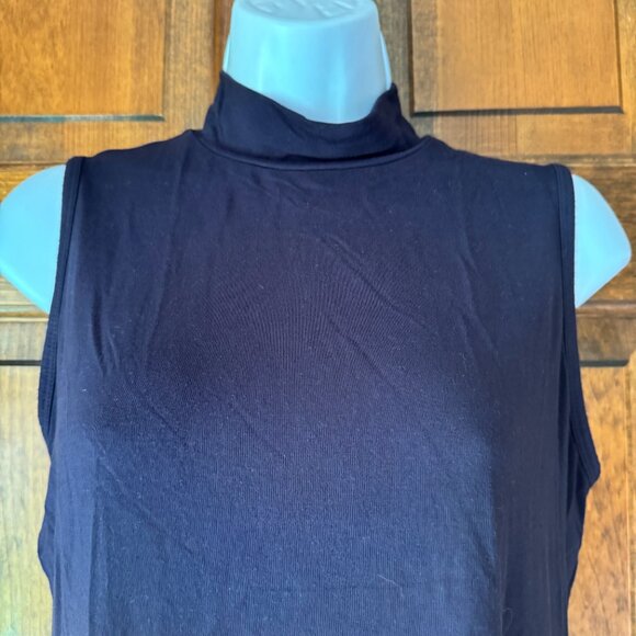 Charter Club Navy Blue Sleeveless Mock Turtle Small - Picture 3 of 12